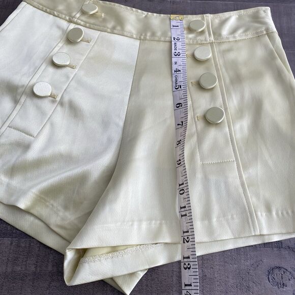 Generation Love High Waist Satin Butter Yellow Shorts‎  Size Small - Picture 7 of 10